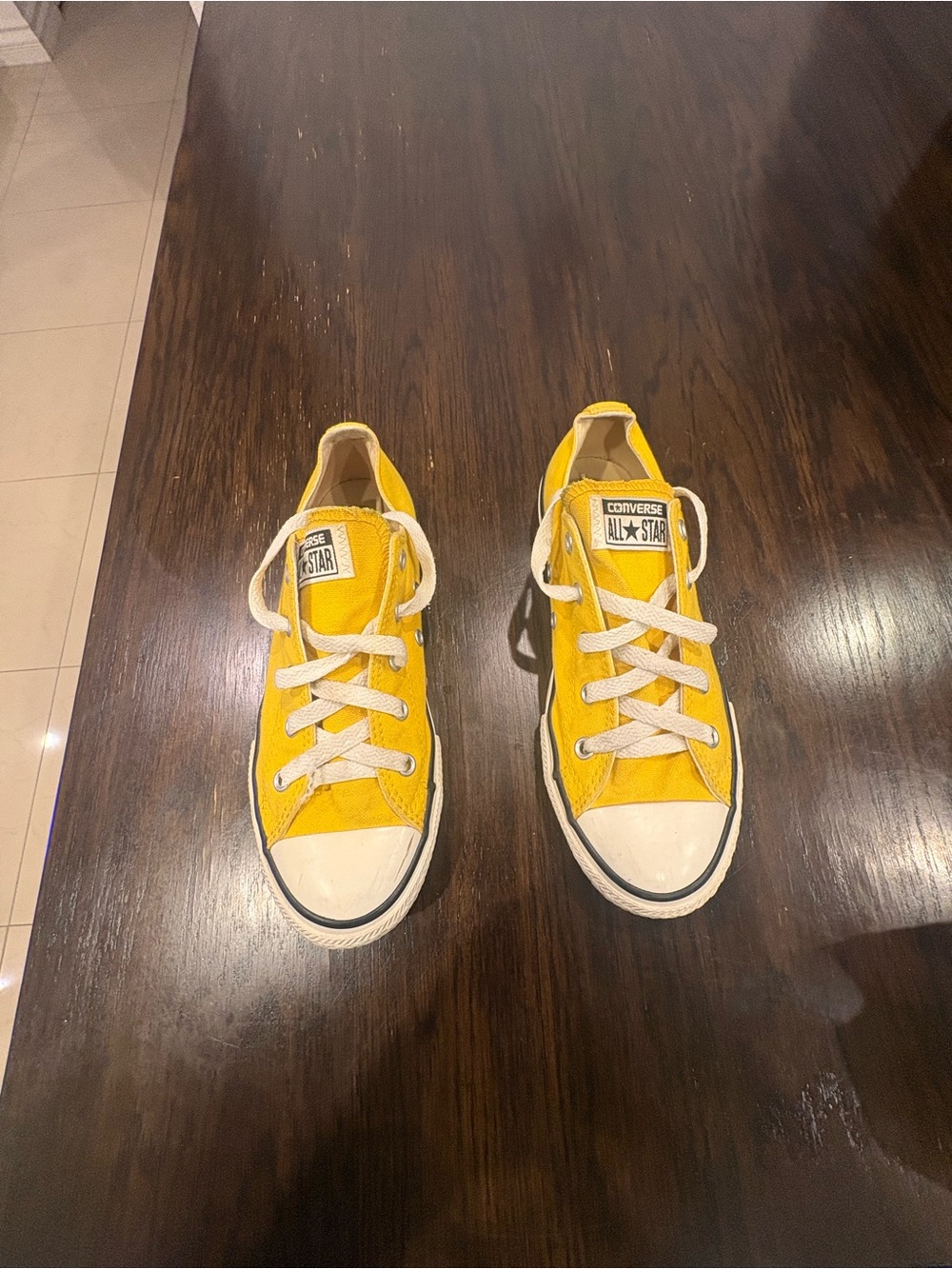 Converse Kids Yellow Low Top Canvas Sneakers